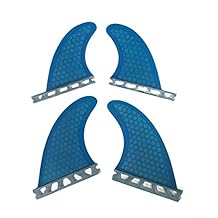 Tabla de Surf Fin Fibra de Vidrio + Aleta de Panal G5 + GL (Azul/Naranja)