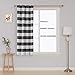 Deconovo Gray Striped Blackout Window Curtains Thermal Insulated Grey and Greyish White Striped Curtains Tie Up Curtains for Bedroom 46W X 63L Gray 1 Panel