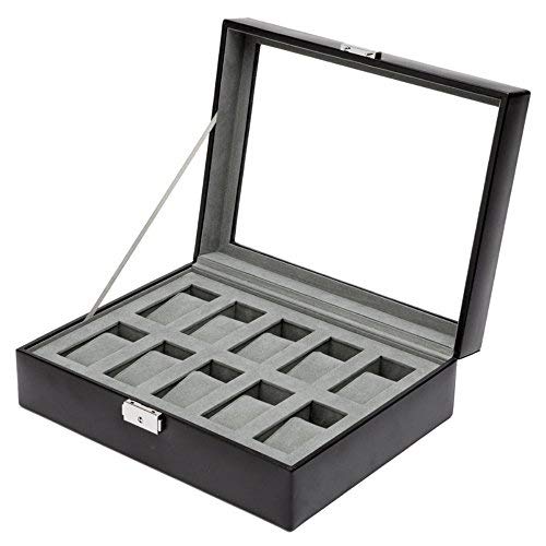 Wolf Designs 99507 Heritage 10 PC Watch Box with Glass Cover