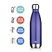 MIRA 17 Oz Stainless Steel Vacuum Insulated Water Bottle | Leak-proof Double Walled Cola Shape Bottle | Keeps Drinks Cold for 24 hours & Hot for 12 hours | 17 Oz (500 ml) | Blue