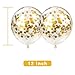 Gold Confetti Balloons (20 Pcs), 12” Shinning Gold Balloon Party Balloon Pre-Filled with Gold Confetti Dots for Wedding, Baby Shower, Anniversary, Graduation, Proposal Birthday Party Decorations