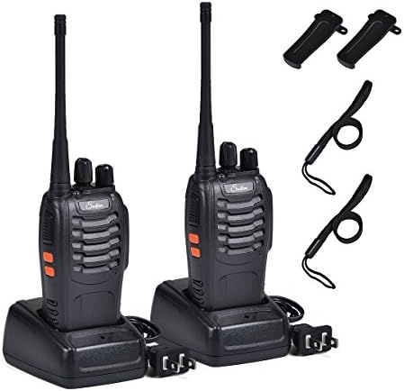 Rechargeable Kids Walkie Talkies Professional Interphone for Hunting for Police BF-888S Two Way radios Long Range Rechargeable with Charger Earphone (Without Earpiece)