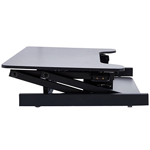 Adjustable 32'' Standing Desk, JOYBASE Ergonomic Stand-Up Desk Converter, Tabletop Monitor Laptop Riser Platform Station (Black)