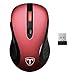 VicTsing Keyboard and Mouse [Whisper Quiet], 2.4GHz Wireless Keyboard Mouse Combo, Computer Keyboard and Wireless Mouse, USB Unifying Receiver, for PC Computer Laptop Windows iMac,Red