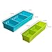 MMMMARILYN Drawer Organizer with 2 Adjustable Drawer Dividers (White S, Pink S, Green L, Blue L, Pack of 4)