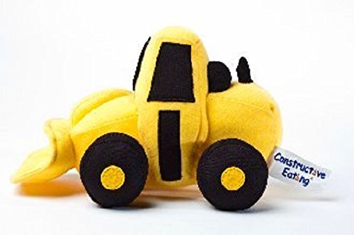 Constructive Eating large Fun Unique Front Loader Plush It is a soft, stuffed construction vehicle.