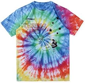 Travis Scott Astroworld Smiley Tie Dye Casual Loose Cotton T-Shirt for Men/Women
