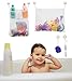 2 x Bath Toy Organizer + 6 Ultra Strong Suction Cups + Bonus Numbers & Shapes Bath Toys - The Perfect Bath Toy Holder Set For Kids, Toddlers & Adults - Bath Storage For Mold Free Toys