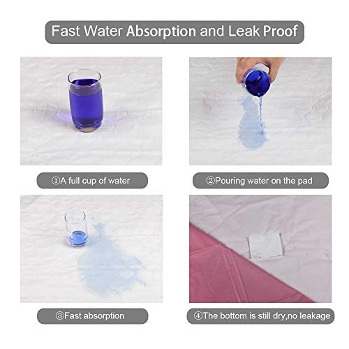 PREMIUM CARE Washable and Reusable Incontinence Underpads 34"x36" Incontinence Bed Pads Non-Slip Mattress Protector for Adults, Kids and Pets - Thumbnail 2