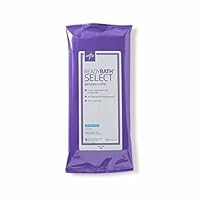 Medline ReadyBath Select Body Cleansing Cloth Wipes, Fragrance Free, Medium Weight Wipes (8 Count Pack, 30 Packs)