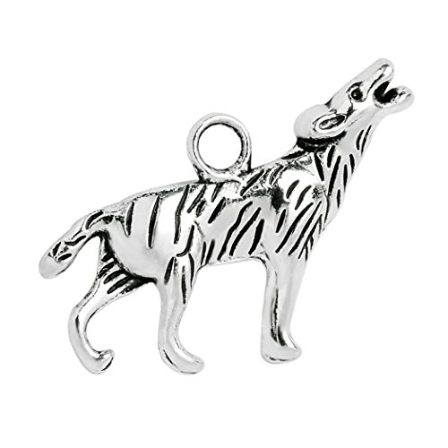 20 pieces brave courage howling wolf lucky charms findi…