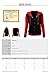 Stylish Color Contrast Long Sleeves Hoodie Varsity Jacket Black Red XL