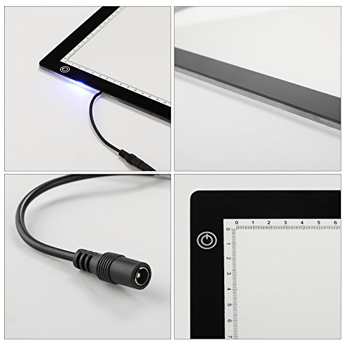 Huion A2 Large Tracing Light Box, AC Powered Light Pad, Adjustable  Brightness, Light Pad for Animation, Sketching, Designing, Drawing, 5D  Diamond