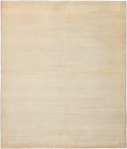 eCarpet Gallery Hand-Knotted | Large Area Rug for Living Room, Bedroom | Home Decor Rug | Shimmer Transitional Yellow Rug 8'4" x 9'8" | 242199