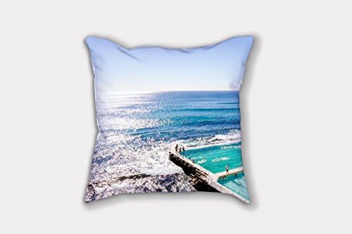 "Bondi Dip" - Bondi Beach, Australia photography throw cushion and pillow cover