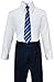 Boys Pinstripe Suit in Grey with Matching Tie Size 2-20 (12, Dark Navy Blue)