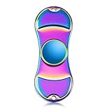 Top Notch Fidget Hand Spinner Stress Reducer Ultra Durable High Speed Ceramic Bearing Fidget Finger Toy for ADD ADHD Anxiety Autism Stress Relief (Rainbow, 2-Side Leaf)