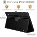 Ztotop Folio Case for All-New Fire HD 10 Tablet (2017 Release, 7th Generation) - Smart Leather Cover Slim Folding Stand Case with Auto Wake/Sleep for Fire HD 10.1 Inch Tablet.Black