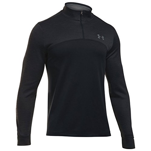 Under Armour Men's Armour Fleece Lightweight ¼ Zip,Black /Graphite, XXX-Large