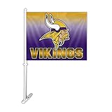 NFL Minnesota Vikings Car Flag , One Size, Team Color