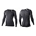 2XU Men's Long Sleeve Compression Top, Black/Black, Medium