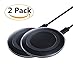 2 Pack - Wireless Charger, R.B Wireless Charging Pad for Samsung Note 8, S8/S8 Plus/S7/S7 Edge/S6, Apple iPhone 8/8 Plus, iPhone X, Nexus 7/6/5/4, Nokia Lumia 920, LG Optimus Vu2, (New Version)