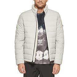DKNY Men's Jon Quilted Stand Collar Puffer