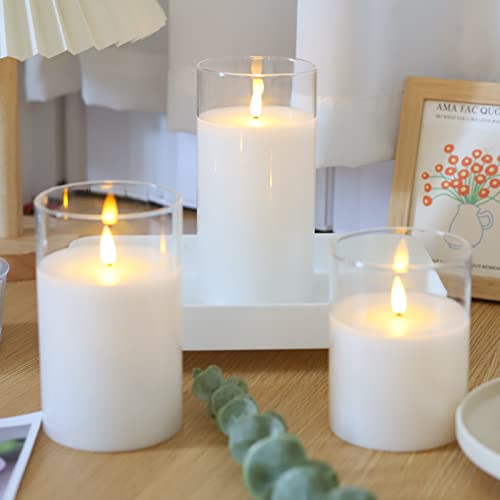 Lezonic Flameless Battery Operated Candles with Remote and Timer, LED