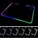 LED Lighting Hard Gaming Mouse Pad, RGB Colorful Computer Notebook Mac Mice Mat - Black
