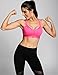 SYROKAN Women's Active Front Zipper High Impact Full Support Workout Sports Bra Hot Pink 40DD