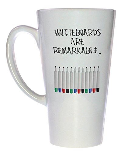 Whiteboards Are Remarkable Tall Coffee or Tea mug, Latte Size - Thumbnail 2