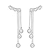 Myhouse Hand Make Pearl Long Earings Elegant Women Earings Jewelry Gift