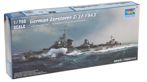 Trumpeter 1/700 German Zerstorer Z37 Destroyer 1943 Model Kit