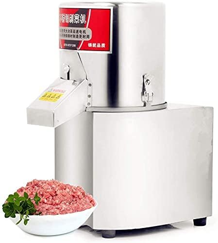 Photo 1 of 110V 600W Commercial Food Processor Machine, High Power Electric Vegetable Meat Chopper Grinder Stainless Steel Adjustable Thickness Food Slicer - 110volt 120kg/h, Granular Type
