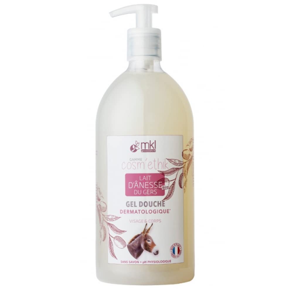 MKL Green Nature Cosm'Ethik Shower Gel Surgras Organic Donkey Milk From Pyrenees 1L