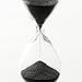 SWISSELITE Hourglass Sand Timers, Hourglass Sand Clock Inspired Glass for Home, Desk, Office Decor(8Inch-30Mins Black Beauty)