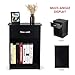 INTEY Nightstand with Drawer and Open Storage Shelf, Side End Table for Bedroom Living Room, Black