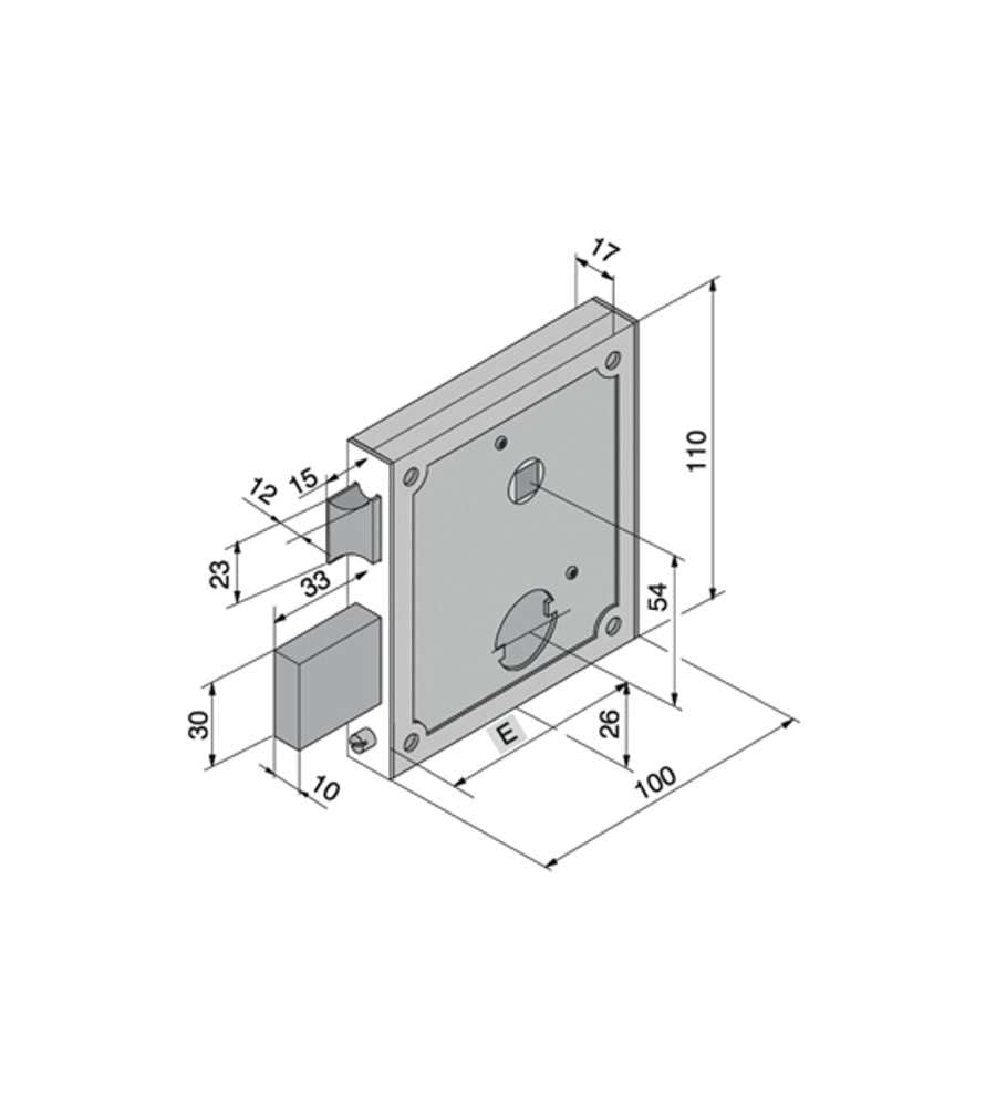 Welka 16070-10 055 Latch for Gates 3 Turn Locking Mechanism, Latch, 55 mm