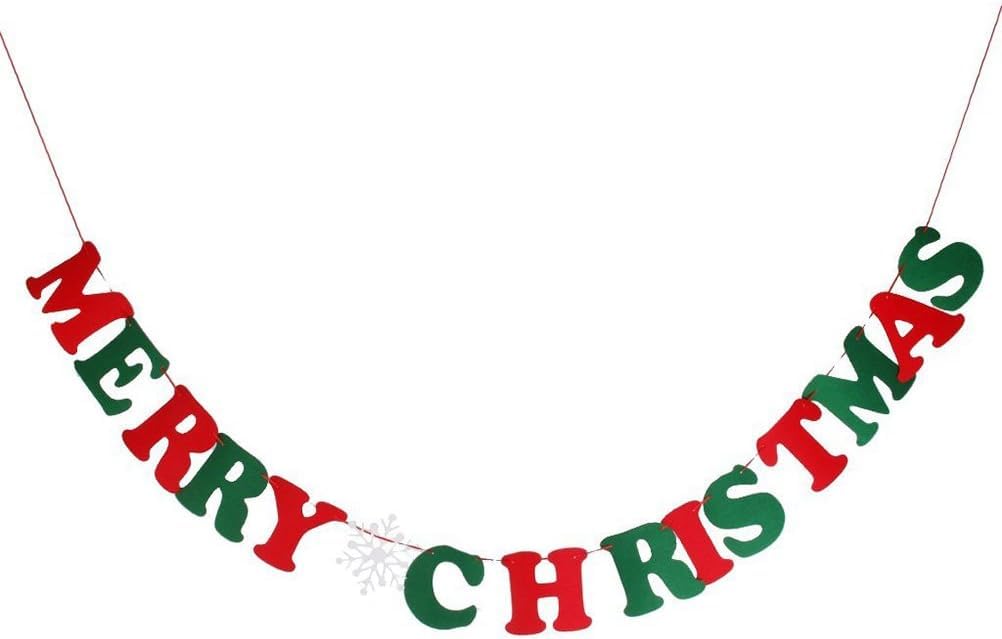 ROSENICE Merry Christmas Bunting Garland Letters Garland for Christmas Party Home Decoration Hanging