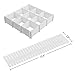 Rommeka Drawer Dividers, 8pcs DIY Plastic Grid Dresser Desk Drawer Organizer for Home Kitchen Office Stationary Closet Socks Underwear Scarves Makeup Utensil Household Storage Organizer