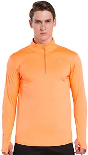 Timeiya Men's Element Half Zip Running Top Long Sleeve