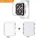 Sfmn PC Hard Clear Watch Case Compatible/Replacement for Apple Watch Series 4 40MM / iWatch 4 Case Bumper Ultra-Slim Cystal Clear Full Coverage All-Around PC Hard Cover Case (PC Clear+Gray)