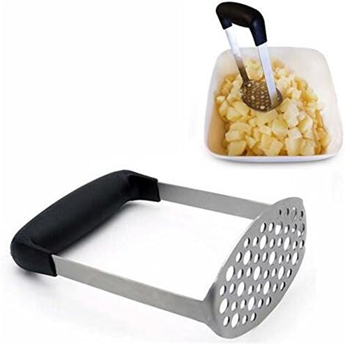Stainless Steel Potato Masher With Broad Mashing Plate for Smooth Mashed Potatoes Fruit Vegetable Tools Ricer Press Crusher