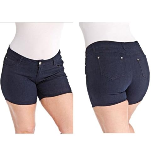 women's plus jeans short