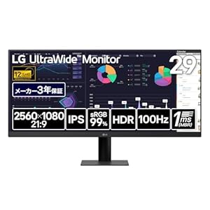 LG ウルトラワイドモニター UltraWide Monitor 29U511A-B 平面 29インチ