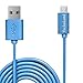 Micro USB Cables, Techoland Colorful [3 Pack] Premium 3ft Charging Cord and Data Sync Cable for Micro USB Connecting Devices (Pink/Purple/Blue)