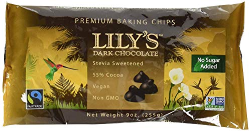 Lily's Dark Chocolate Chips 9 Ounce (PACK OF 2)