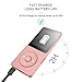 AGPTEK A02 MP3 Player with Bluetooth 5.3, 1.8 inch Screen Portable Music Player with Speaker, FM Radio, Voice Recorder, Supports Expanded Up to 128GB(Rose Gold, 8GB)