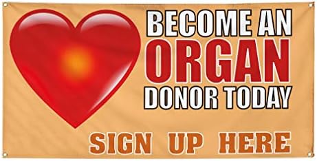 Amazon Com Vinyl Banner Sign Become An Organ Donor Today Sign Up