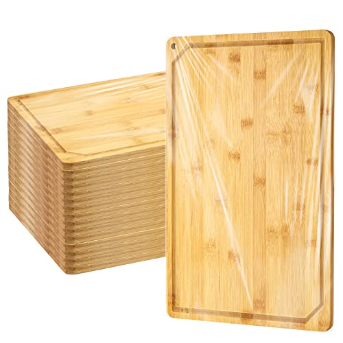Eaasty 12 Set Extra Large Plain Bamboo Cutting Board Bulk Heavy Duty